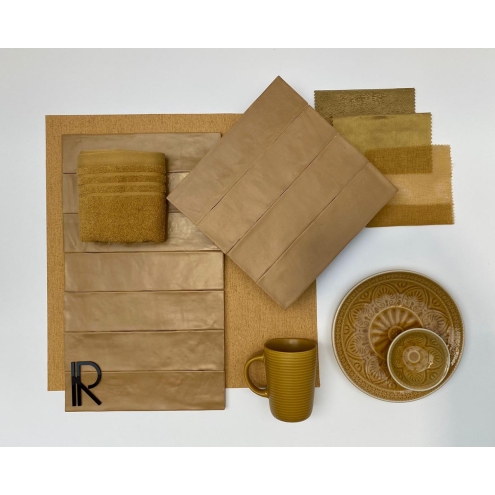 Revoir Paris Provence Caramel matt Wandfliese 6,2x25 cm