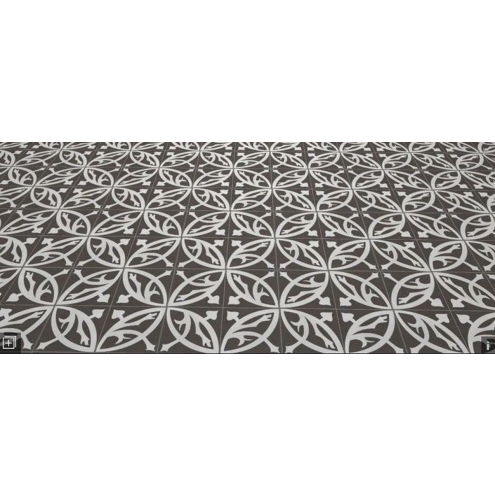 Revoir Paris La Madeleine Zelie Noir matt Wand/Bodenfliese 20x20 cm