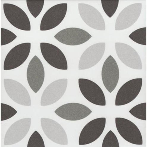 Revoir Paris La Madeleine Lyla Noir matt Wand/Bodenfliese 20x20 cm