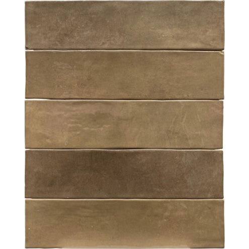 Revoir Paris Studio Moka glänzend Wandfliese 6,2x25 cm