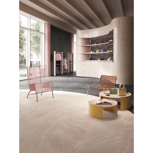 Provenza Saltstone Boden- und Wandfliese Pink Halite glänzend 60x120 cm