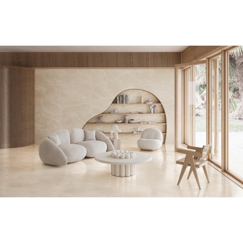 Provenza Saltstone Boden- und Wandfliese Sand Dust glänzend 60x120 cm