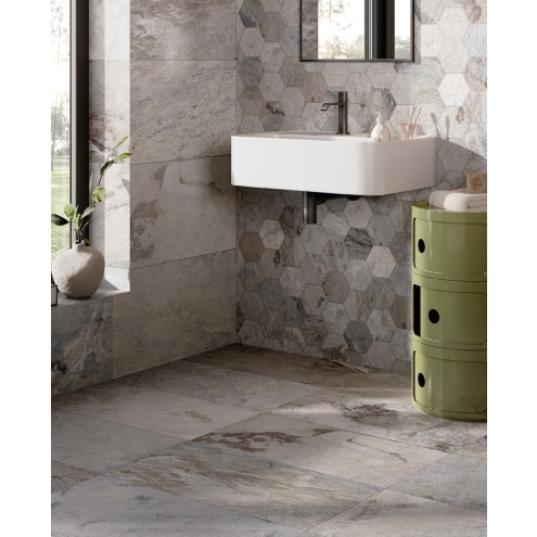 Sant Agostino Metastone Fog Naturale Mosaik Maxi Class 30x34,5 cm