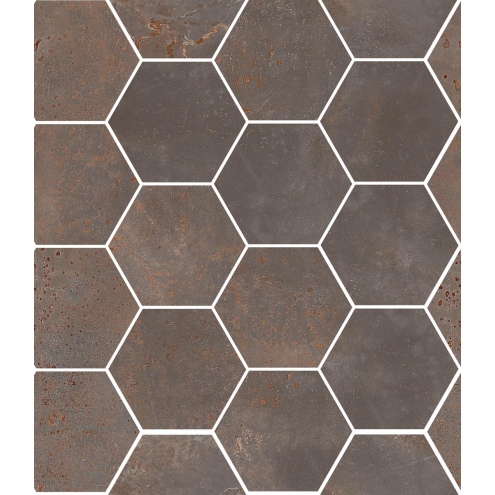 Sant Agostino Oxidart Iron Naturale Mosaik Hexagon 26x30 cm