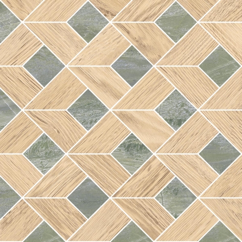 Sant Agostino Paradiso Green Naturale Mosaik Flip 29x29 cm