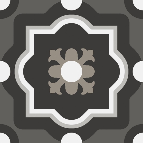 Sant Agostino Patchwork B&W 4 Naturale Boden- und Wandfliese 20x20 cm