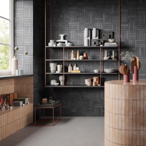 Sant Agostino Tetris Block Dark Matt Wanddekor 5x20 cm