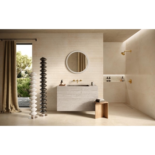 Sant Agostino Unionstone 2 Olimpia Avorio Rigato Dekorfliese 60x120 cm