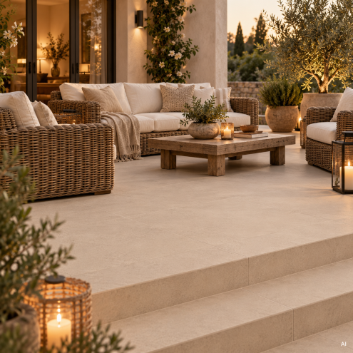 Sant Agostino Sable Beige AntiSlip Terrassenplatte 60x120 cm RESTPOSTEN