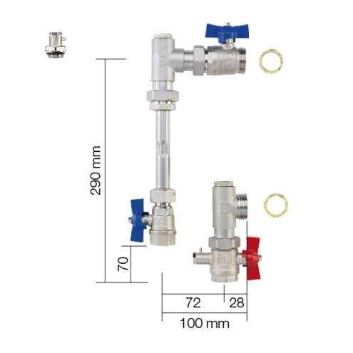 Schlüter BEKOTEC-THERM-PW Platzhalter für Wärmemengenzähler vertikal