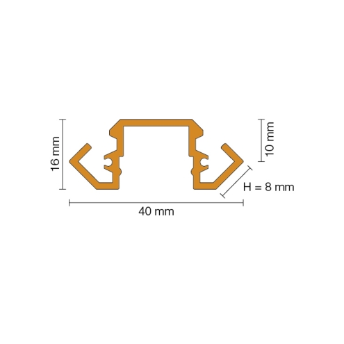 Schlüter LIPROTEC LLE Profil Ecke Aluminium 250 cm