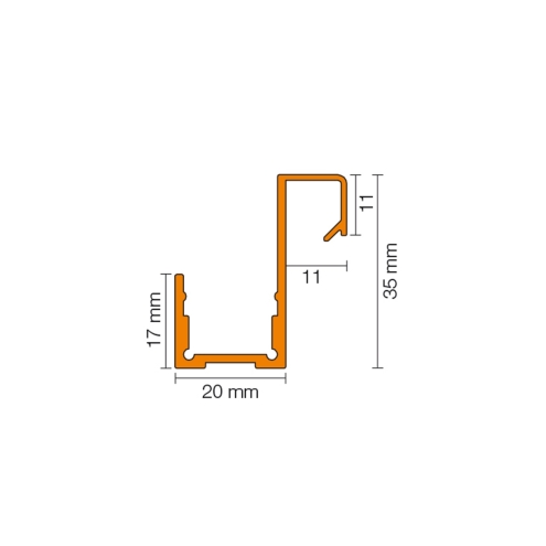 Schlüter LIPROTEC WSQ Profil mit Quadec-Abschluss Aluminium 250 cm