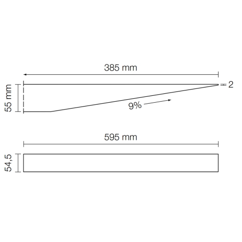 Schlüter KERDI-WASHBASINPROFILE-WS Gefällekeile, Alu, strukturbeschichtet TSC