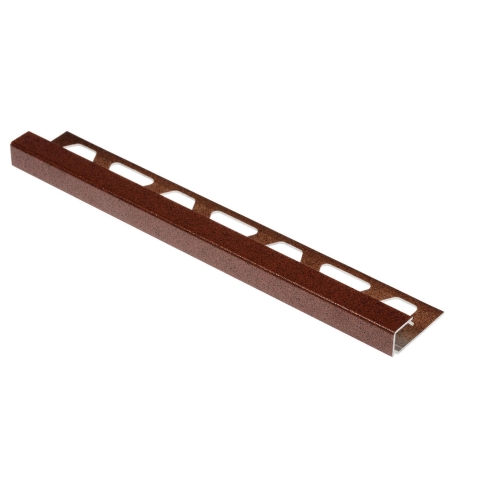 Schlüter-QUADEC-TSR Rostbraun Strukturbeschichtet Abschlussschiene Höhe: 10 mm Länge: 250 cm