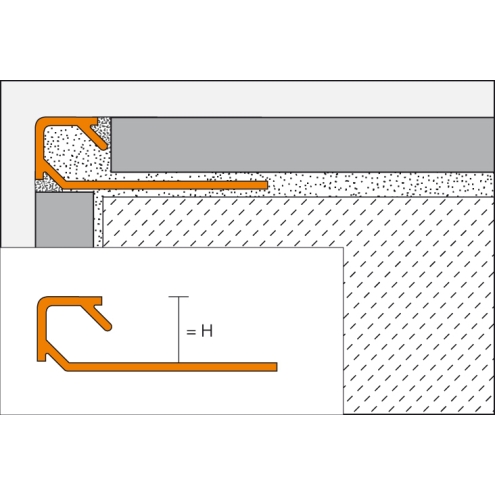 Schlüter-QUADEC-MBW Brilliantweiß Matt Abschlussschiene Höhe: 10 mm Länge: 250 cm