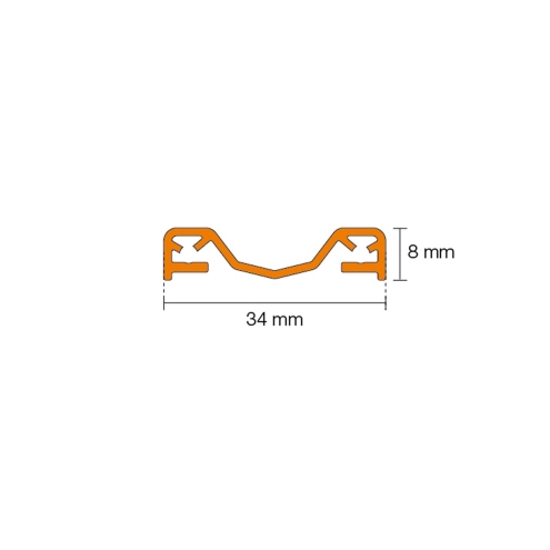 Schlüter KERDI-LINE-VARIO Entwässerungsprofil 120 cm COVE 34 Beigegrau