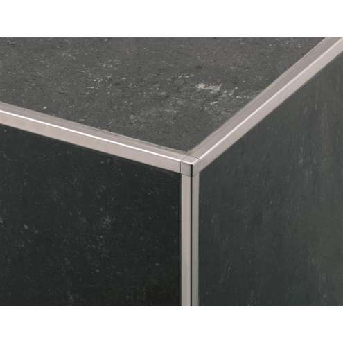 Schlüter, Quadec-E Ecken, edelstahl gebürstet Vollmaterial, Quadec-E-Ecken EV/Q100EB