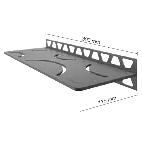 Schlüter Wandablage SHELF-W Grau 300x115 mm