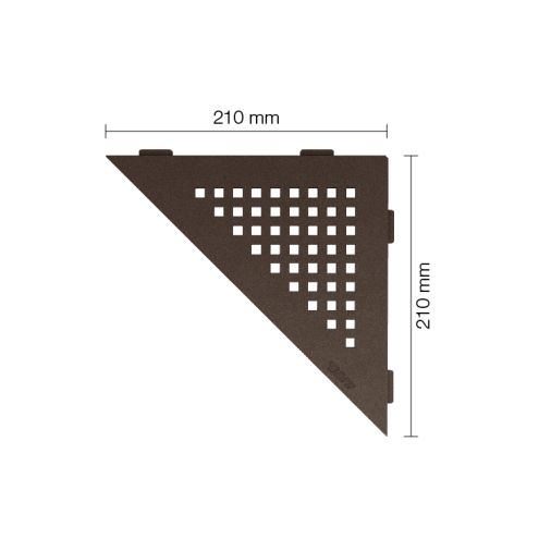 Schlüter Wandablage SHELF-E Bronze 210x210 mm