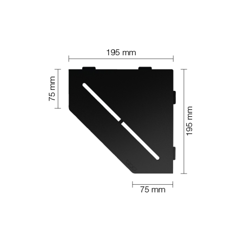 Schlüter Wandablage SHELF-E Graphitschwarz matt 195x195 mm