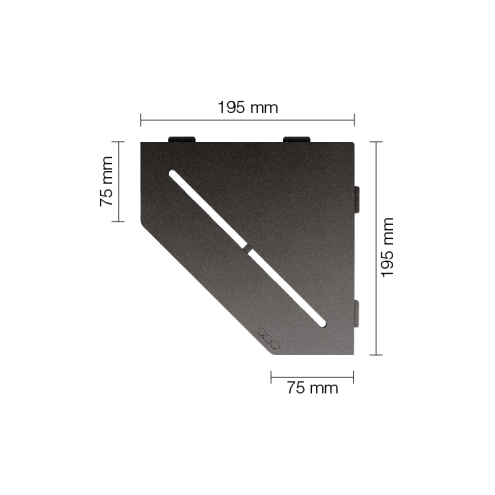 Schlüter Wandablage SHELF-E Dunkelanthrazit 195x195 mm