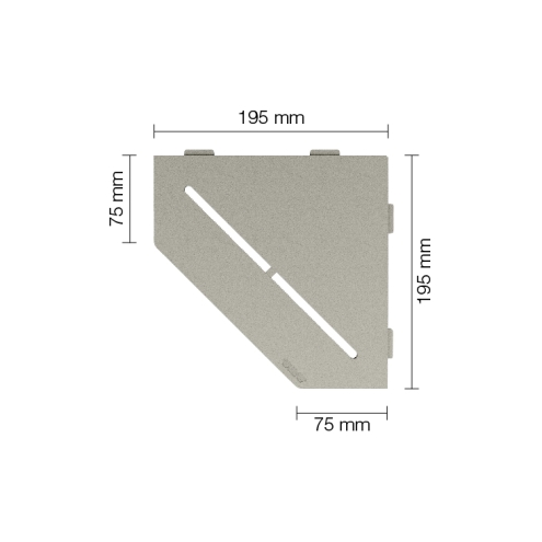 Schlüter Wandablage SHELF-E Steingrau 195x195 mm
