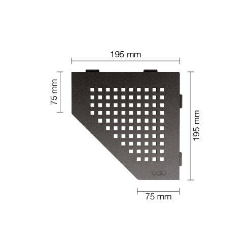 Schlüter Wandablage SHELF-E Dunkelanthrazit 195x195 mm