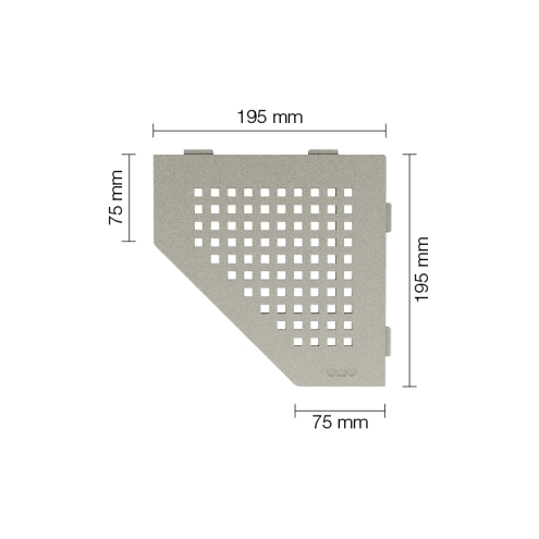 Schlüter Wandablage SHELF-E Steingrau 195x195 mm