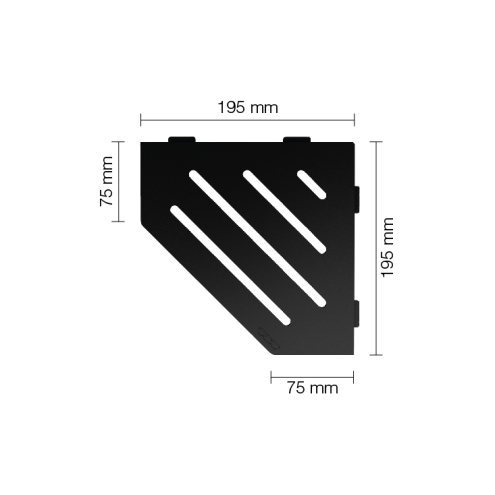 Schlüter Wandablage SHELF-E Graphitschwarz matt 195x195 mm