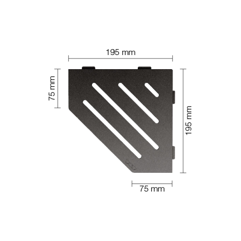 Schlüter Wandablage SHELF-E Dunkelanthrazit 195x195 mm