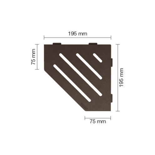 Schlüter Wandablage SHELF-E Bronze 195x195 mm