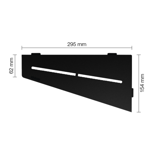 Schlüter Wandablage SHELF-E Graphitschwarz matt 154x295 mm
