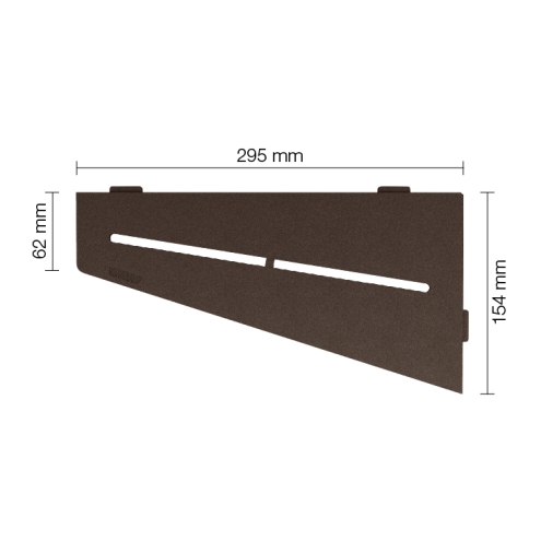 Schlüter Wandablage SHELF-E Bronze 154x295 mm