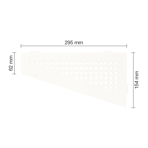 Schlüter Wandablage SHELF-E Brillantweiß matt 154x295 mm