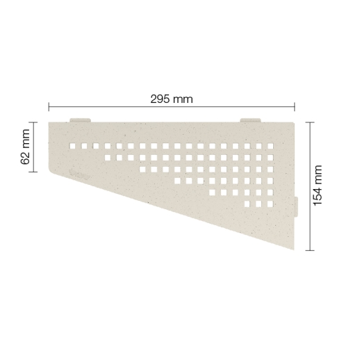 Schlüter Wandablage SHELF-E Elfenbein 154x295 mm