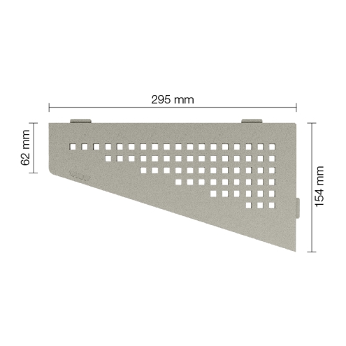 Schlüter Wandablage SHELF-E Steingrau 154x295 mm