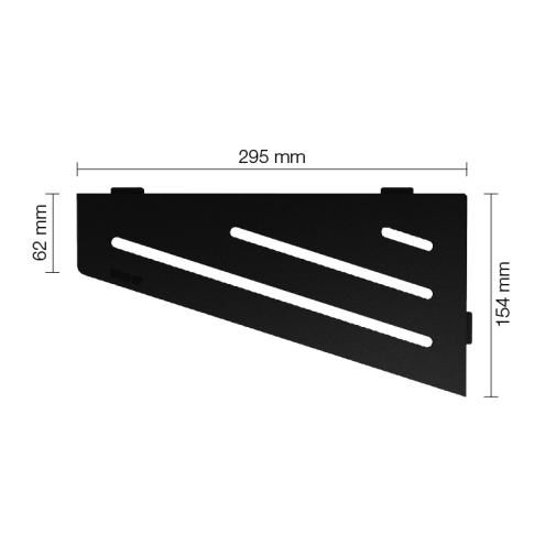 Schlüter Wandablage SHELF-E Graphitschwarz matt 154x295 mm
