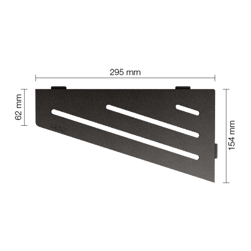 Schlüter Wandablage SHELF-E Dunkelanthrazit 154x295 mm