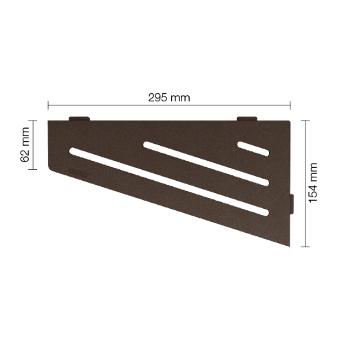 Schlüter Wandablage SHELF-E Bronze 154x295 mm