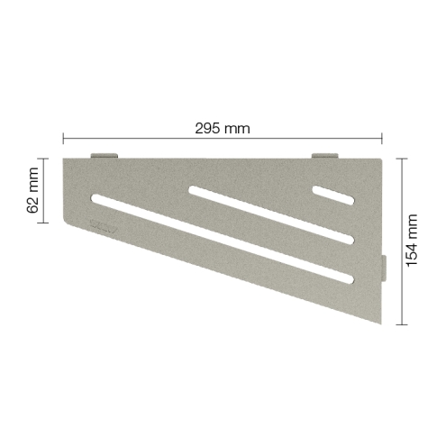 Schlüter Wandablage SHELF-E Steingrau 154x295 mm