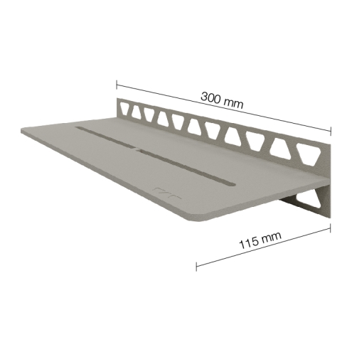 Schlüter Wandablage SHELF-W Beigegrau 300x115 mm