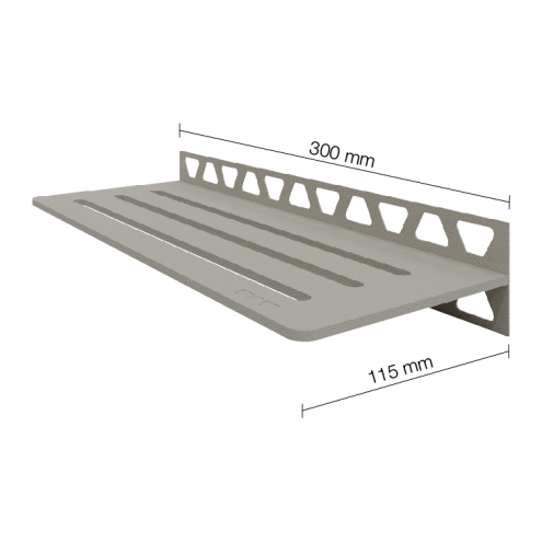 Schlüter Wandablage SHELF-W Beigegrau 300x115 mm