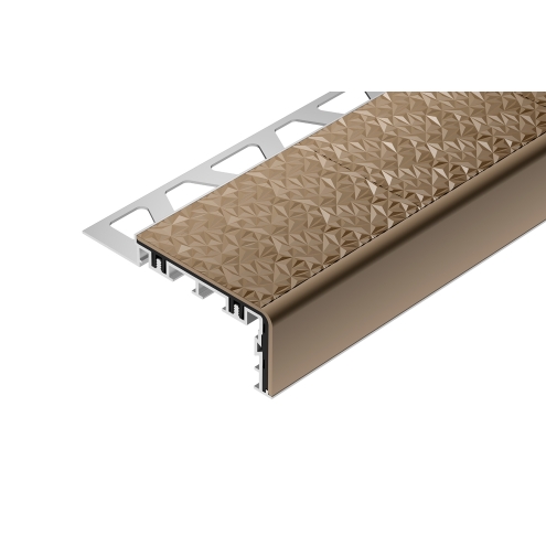 Schlüter TREP-V 60 Treppenprofil, Hellbeige, Länge: 100 cm, Höhe 11 mm