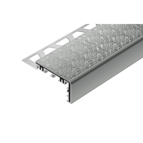 Schlüter TREP-V 60 Treppenprofil, Hellgrau, Länge: 100 cm, Höhe 11 mm