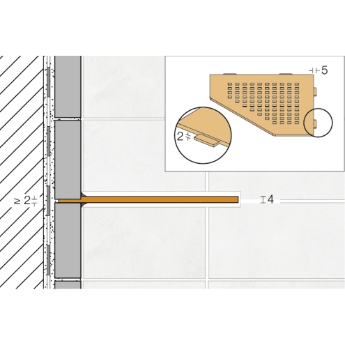 Schlüter Wandablage SHELF-E Grau 195x195 mm