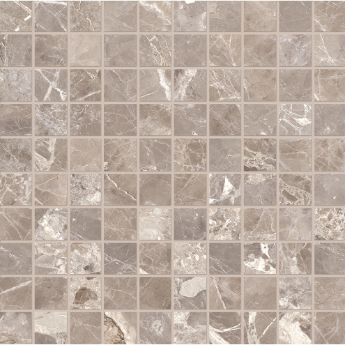 Provenza Unique Marble Mosaik 3x3 Moon Grey glänzend Matte 30x30 cm
