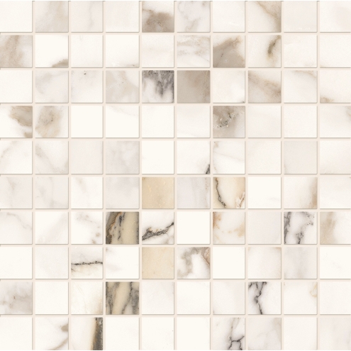 Provenza Unique Marble Mosaik 3x3 Paonazzetto glänzend Matte 30x30 cm