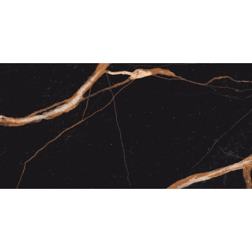 Provenza Unique Marble Boden- und Wandfliese Sahara Noir glänzend 30x60 cm