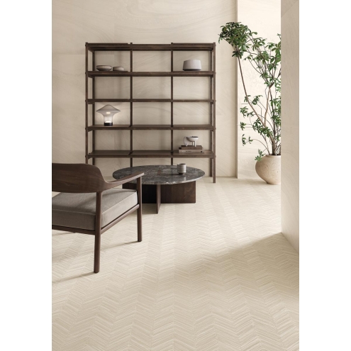Provenza Varana Stone Boden- und Wandfliese Beige Cross Cut Silktech 120x120 cm
