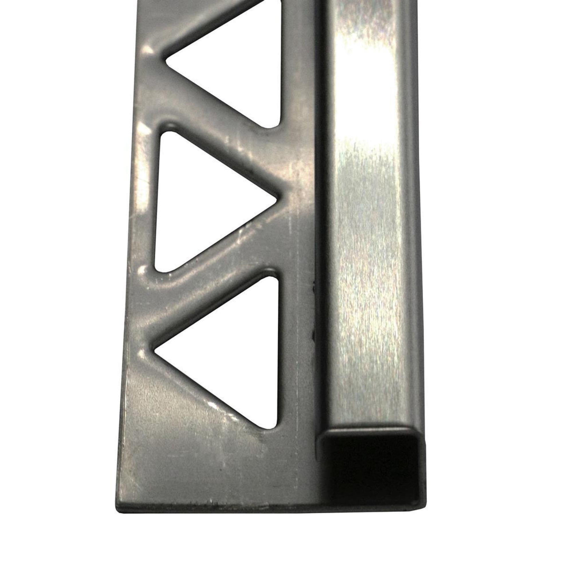 PrimeCollection, Fliesenschiene Quadrat 2,5m/10mm Edelstahl-gebürstet FEQSG100